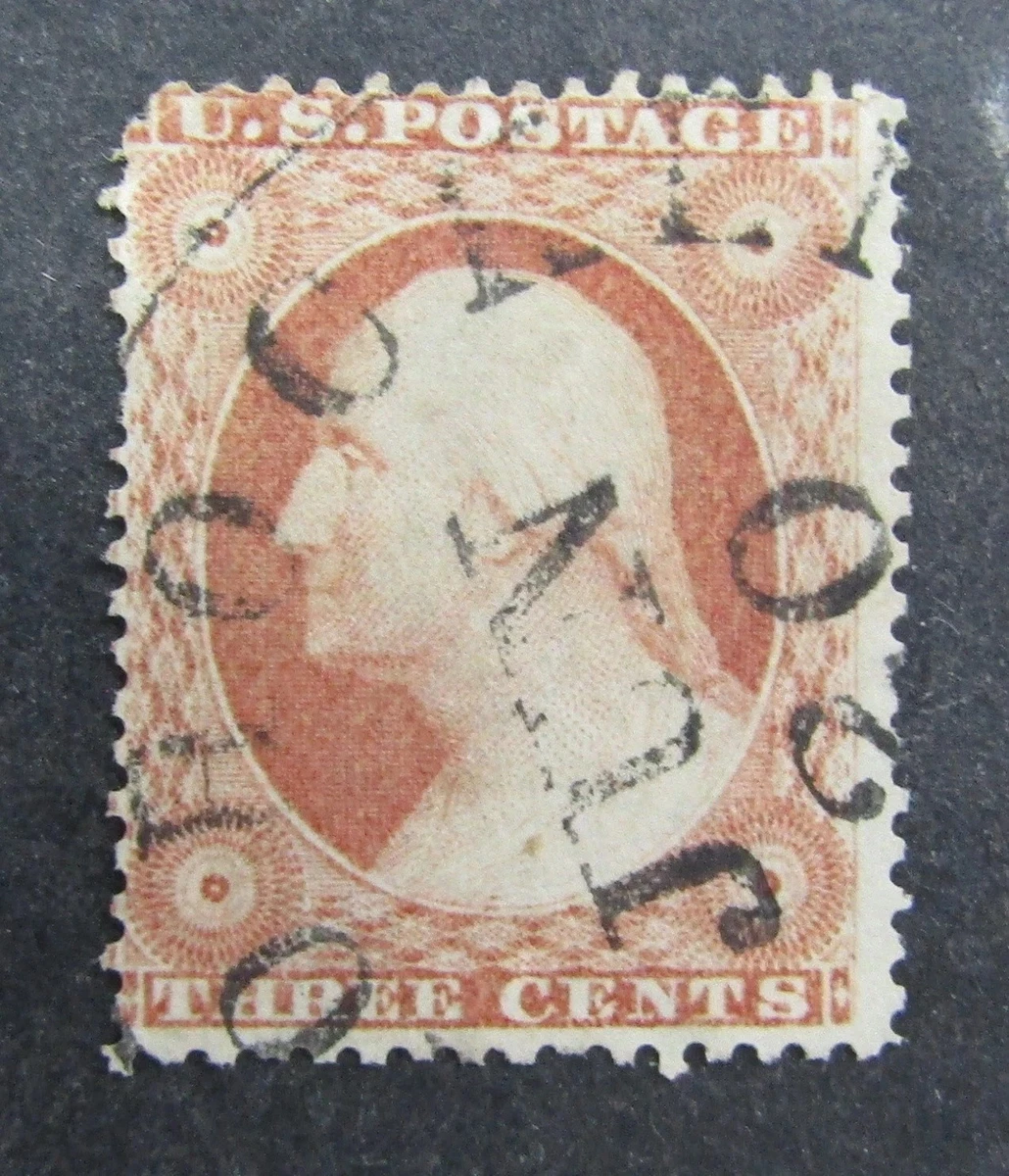 George Washington 3 Cent Stamp In Used Us Stamps (19th Century