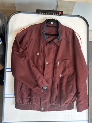 Kings Club Harrington Jacke L XL Burgunder Wein Rot Herren Vintage Retro 90er