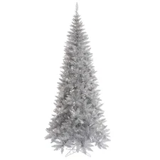 Vickerman 7.5'x40" Tinsel Silver Slim Fir 1238T - K166775