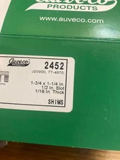 Auveco Products Body Shim 1-3/4" X 1-1/4" X 1/16" 1/2" Slot 10 Pcs Model ID 2452