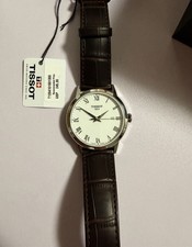 Image of Tissot Classic 42 Dream White Dial Brown Leather Men's Watch T1294101601300