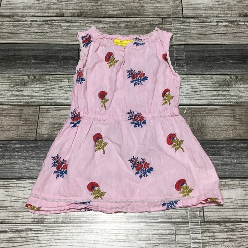 Roberta Roller Rabbit 100% Linen Floral Dress Girls Kids 4 Pink - Picture 3 of 6