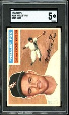 1956 Topps #118 Nelson Nellie Fox Gray Grey Back White Sox HOF SGC 5 EX