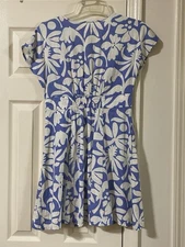 MARINE LAYER Camila Mini Dress S Periwinkle/White Floral Beachy Vibe!