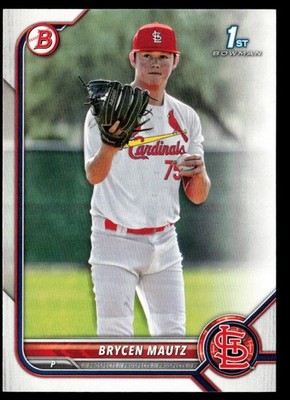 Brycen Mautz St. Louis Cardinals 2022 Bowman 1st Bowman Prospect BD-124