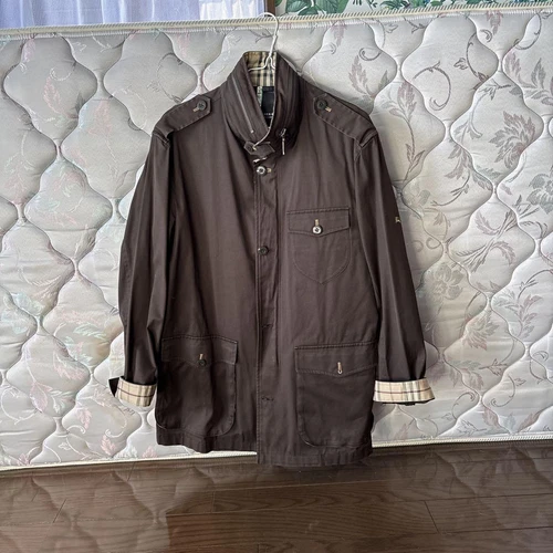 Burberry Black Label mezzo cappotto Nova check fodera cupra marrone taglia USA M autentico