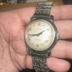Vintage Timex Mens watch Shock Resistant Analog Manual Wind 35mm 7” For Repair