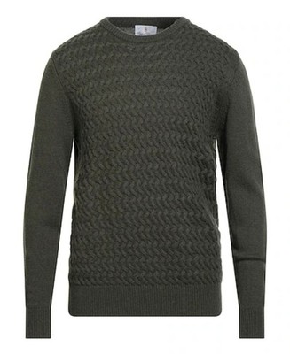 DICKE HERREN RUNDHALS WOLLPULLOVER CONTE OF FLORENCE