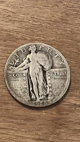 1928s  Standing Liberty Quarter 25C Circulated Uncertified good condition👍🫃🏻