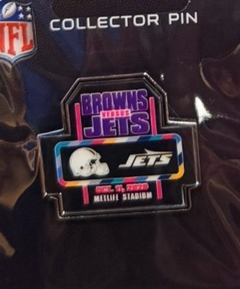 Cleveland Browns New York Jets GAME DAY PIN 10/11/26 MetLife Stadium Exclusive!