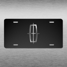 Lincoln Novelty Art Vehicle License Plate Carbon Fiber Look Car Auto Tag Lincoln Novelty Art Vehicle License Plate Carbon Fiber Look Car Auto Tag