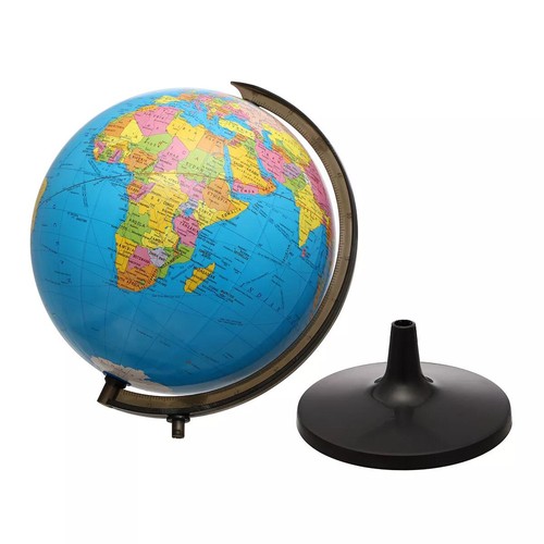 13'' World Globe Earth Ocean Rotating World Map Geography w/ Stand Desktop Large - Picture 2 of 5