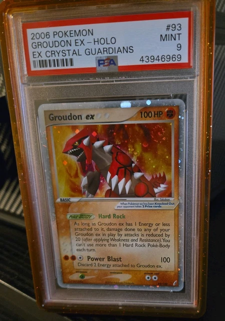 2006 POKEMON EX CRYSTAL GUARDIANS #93 GROUDON EX-HOLO PSA 9 Swirl🌀 POP 222