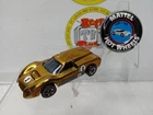 1968 Vintage Hot Wheels Redline Gold Ford J Car With Tin Pin Button Badge