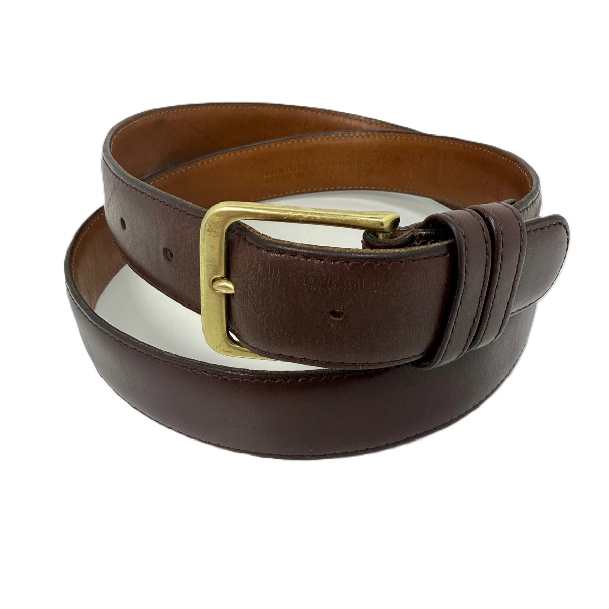 Vintage Coach Sz 34 Glove Tanned Cowhide Leather Belt 6600 Burgundy Brass Buckle Coach 34 Size Belts for Women for sale | eBay main image 3