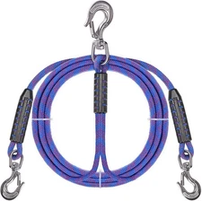 Boat Tow Rope with Stainless Steel Hooks for Tubing, Water Skiing, Wakeboarding