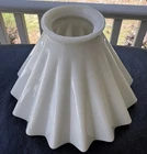 Antique Milk Glass Railroad Gas Oil Kerosene Lamp Chimney SHADE 2-1/4” Fitter