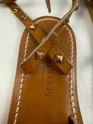 K. Jacques Natural Pyr Skadipyr Wrap Around Ankle Strap Sandals Size 37 NWT - Picture 5 of 20