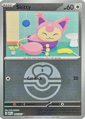 Skitty (Love Ball) 165/217 Reverse Holofoil ME: Ascended Heroes NM