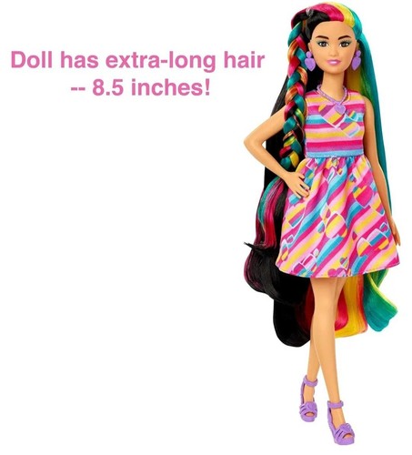 Barbie Totally Hair Fashion Doll w/ Heart Theme, Long Hair With Accessories, New - Picture 2 of 6