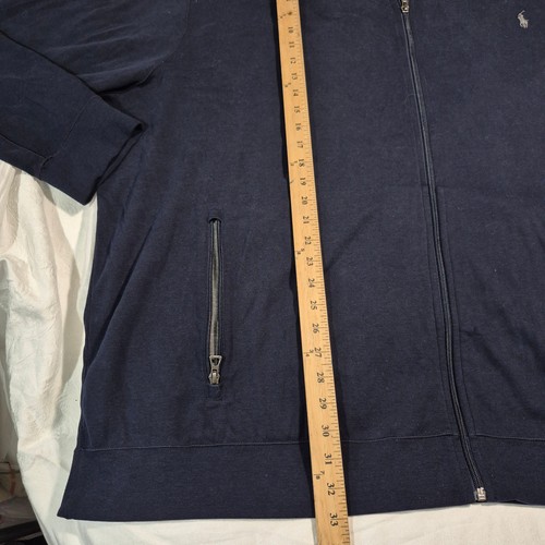 NWT Polo Ralph Lauren Luxury Jersey Track Jacket AVITAR NAVY BLUE FULL ZIP 4XB - Picture 2 of 16