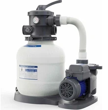 AQUASTRONG Sand Filter Pump for Above Ground Pool with Timer, 2/3 HP Pool Pumps