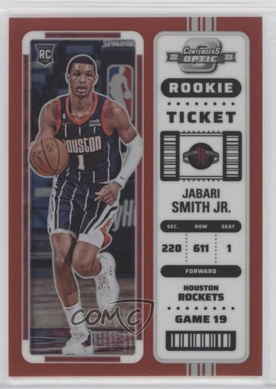 2022-23 Panini Contenders Optic Rookies Red Prizm Jabari Smith Jr #6 RC