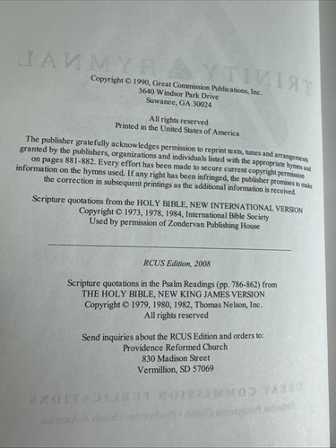 Trinity Hymnal: Red Cover Edition - Hardcover By Great Commission 2008 - Picture 8 of 12