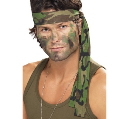 Army Fancy Dress Camo Headband Camouflage Soldier Head Band New by