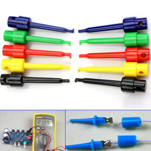 Barhunkft 10x Lead Wire Kit Test Hook Clip Grabbers Test Probe SMT/SMD for Multimeter TM 