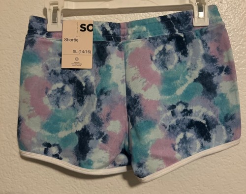SO Girls Tie Dye Aqua Dolphin Shortie Size XL 14/16 - Picture 3 of 4