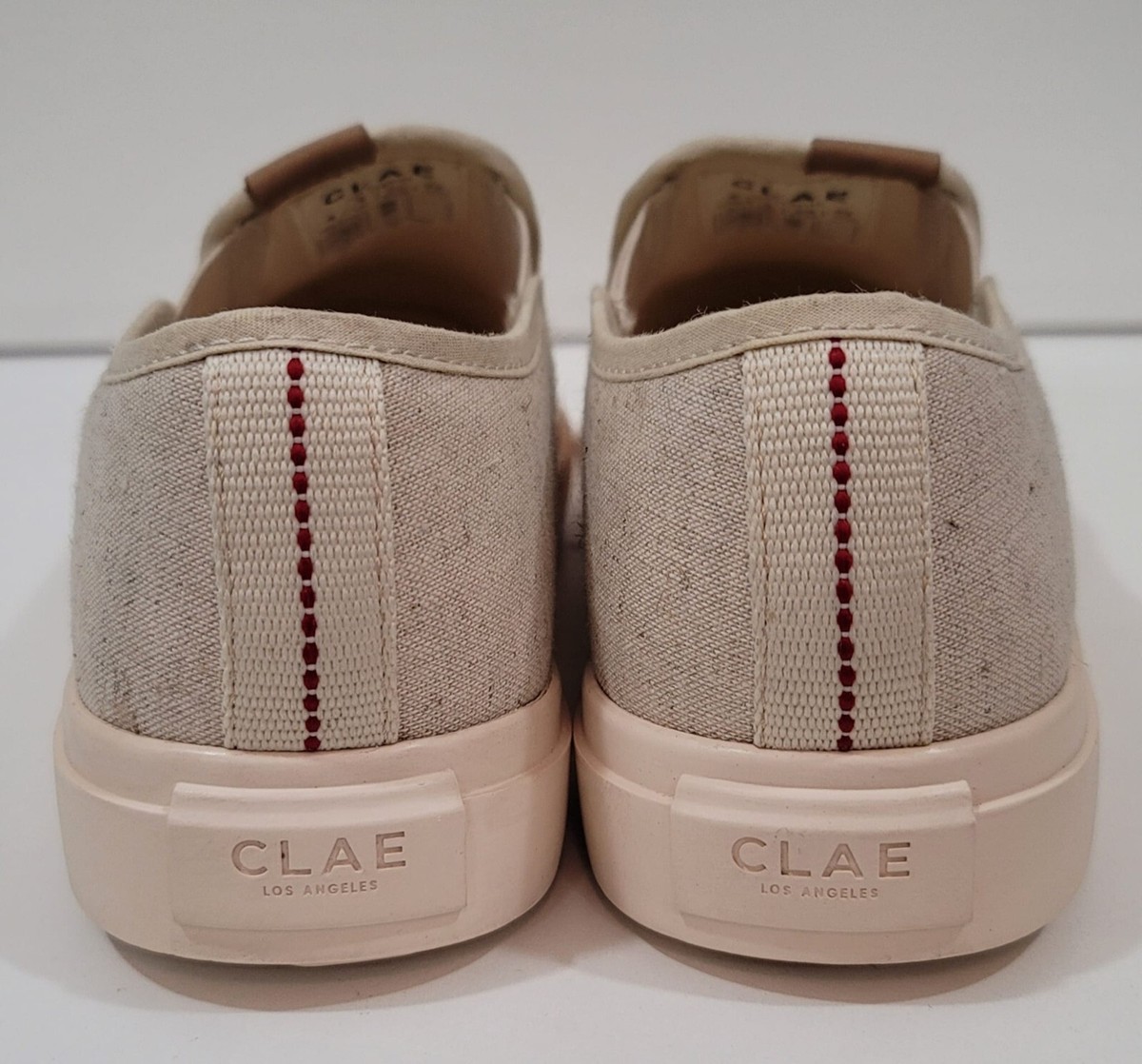 Clae Porter Los Angeles Vegan Slip On Eggnog Organic Cotton 