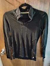 Smartwool Women's Half Zip Black Pullover Small Excellent