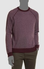  295 Vince Men's Red Birdseye Raglan Sweater Size XL