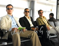 Matt Damon George Clooney Brad Pitt Signed Auto Ocean's 11 11x14 Photo Beckett