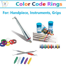 Dental Hygienist Instrument Color Code Rings Silicone Small, Large, 6 Grips