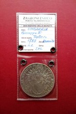 Moneta Tallero d'Argento Giuseppe II d'Ungheria Sigillato Certificato Garanzia