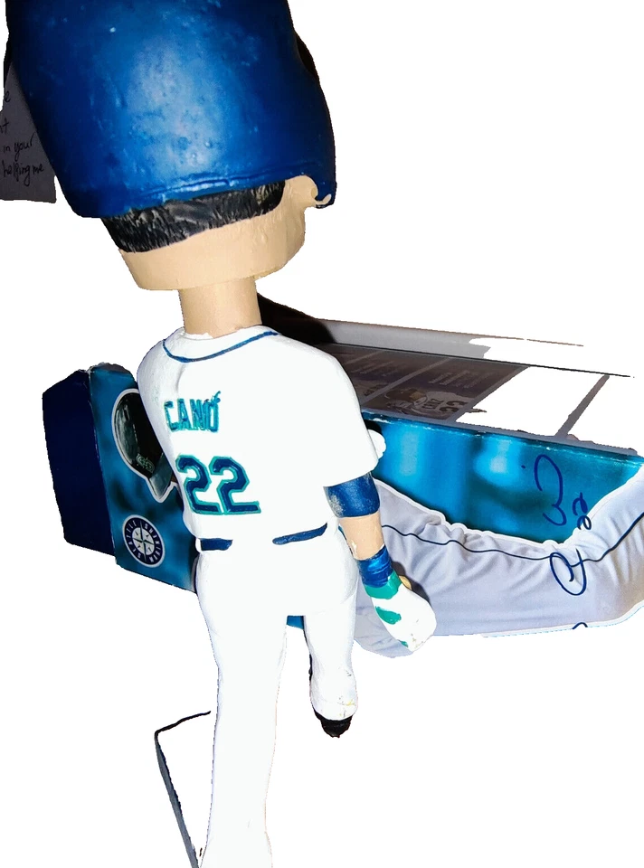 Mariner Bobbel head Robinson Cano signed & Marco Gonzales in Original Box - Image 3 of 4