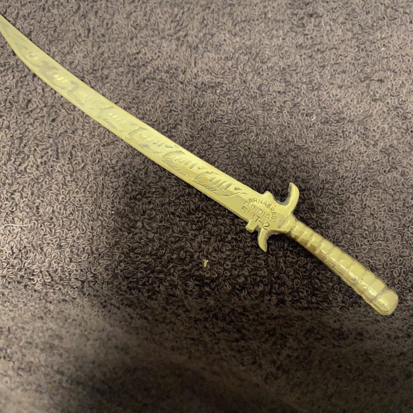 8” Sarna Brass India 518T2 Solid Brass Letter Opener Sword eBay