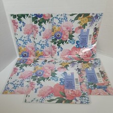 12 Sheets Hallmark Ambassador Floral Garden Wrapping Paper Vtg NIP Made In USA