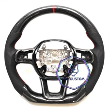 HONEYCOMB CARBON FIBER STEERING WHEEL FOR Acura Integra 5th RED LINE/FLAT BOTTOM