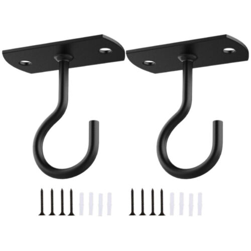 2 Sets Wall Hook Garden Hanging Flower Basket Bracket Decorative Hooks