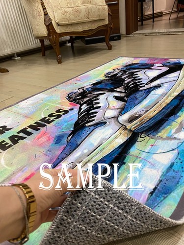 Blue rug, sneaker rug, sneaker room rug, sneaker mat rug, hypebeast rug - Picture 8 of 10