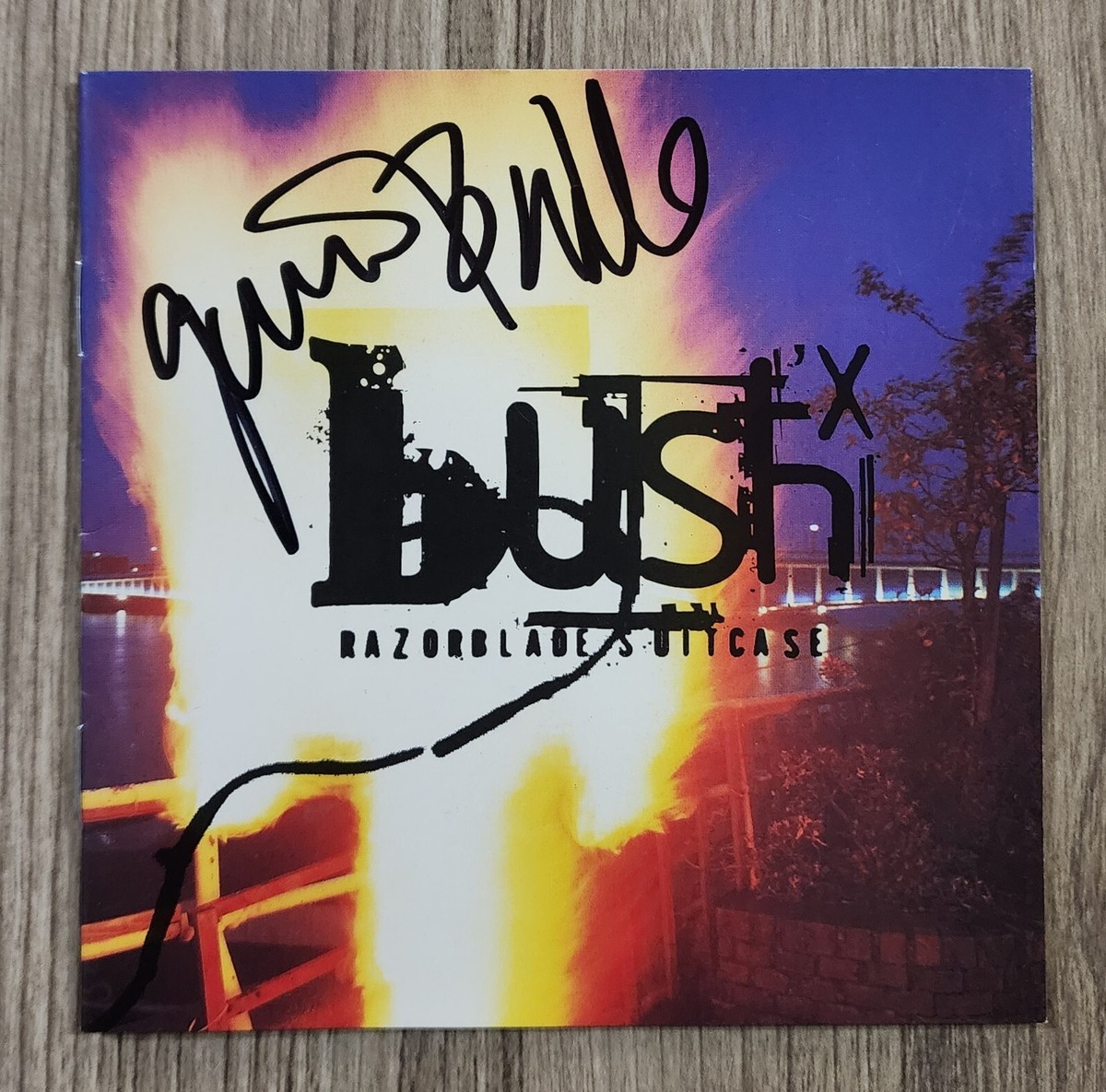 Gavin Rossdale Signed Bush - Razorblade Suitcase CD Booklet Lead