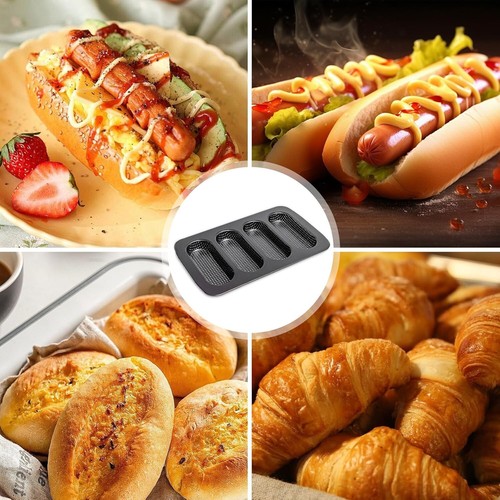 Carbon Steel Non-Stick Baguette Pan Mold Mini Baguette Sandwich Baking Tray - Picture 8 of 9