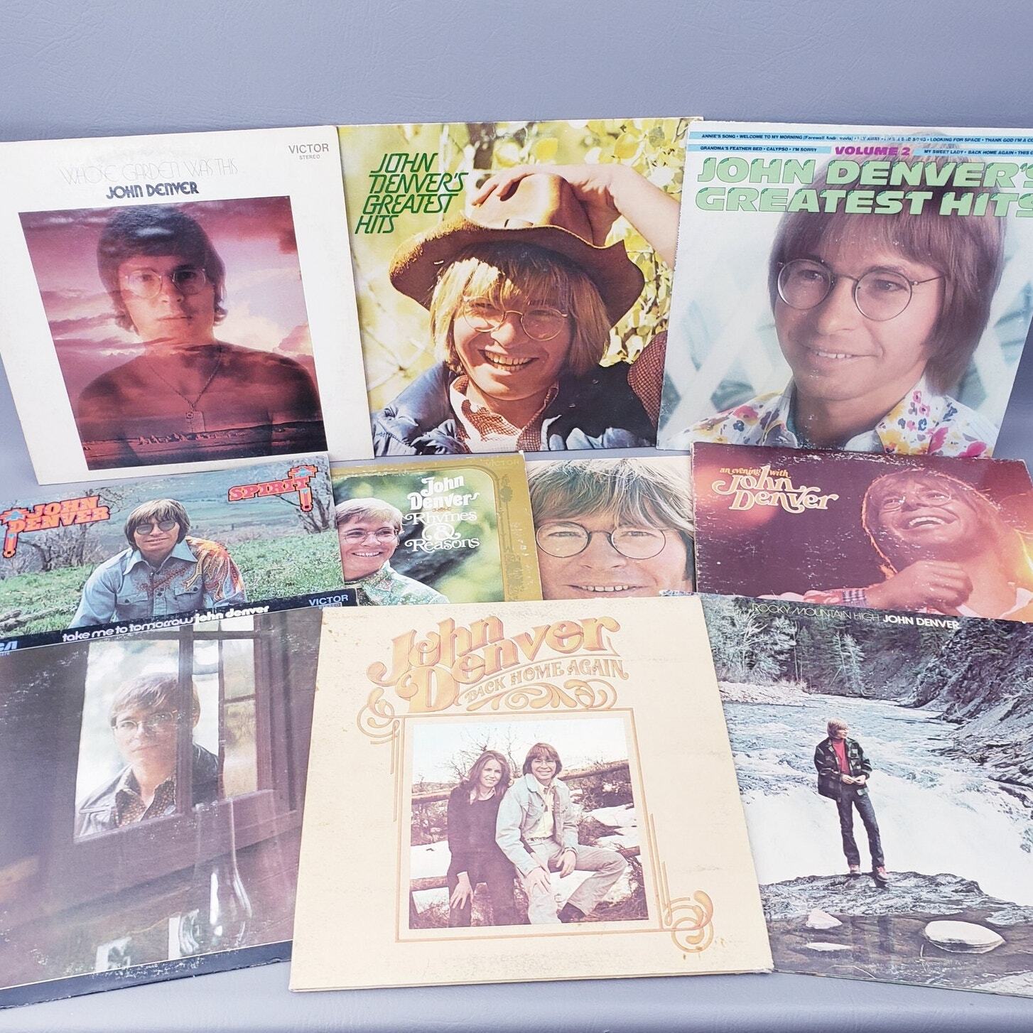 JOHN DENVER 10 VINYL MUSIC RECORD ALBUM LOT Vintage Collection