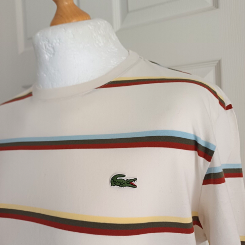 Lacoste  Very Rare Classic T-Shirt Size 5 /Large/ Medium 44" 100% Genuine - Picture 1 of 9