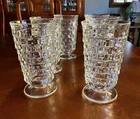 SIX AMERICAN Footed ICED TEA TUMBLERS  10 ounces