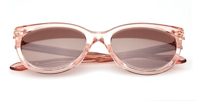 GUCCI Seasonal Icon Pink Transparent Frame W/ Brown Lens Cat Eye