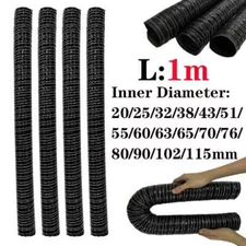 1m Universal Car Hood Air Intake Pipe Air Ducting Hose Tube Pipe ID:20-115mm